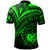 Samoa Polo Shirt Green Color Cross Style - Polynesian Pride