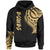 Samoa Hoodie Samoan Tatau Gold Patterns Unisex Black - Polynesian Pride