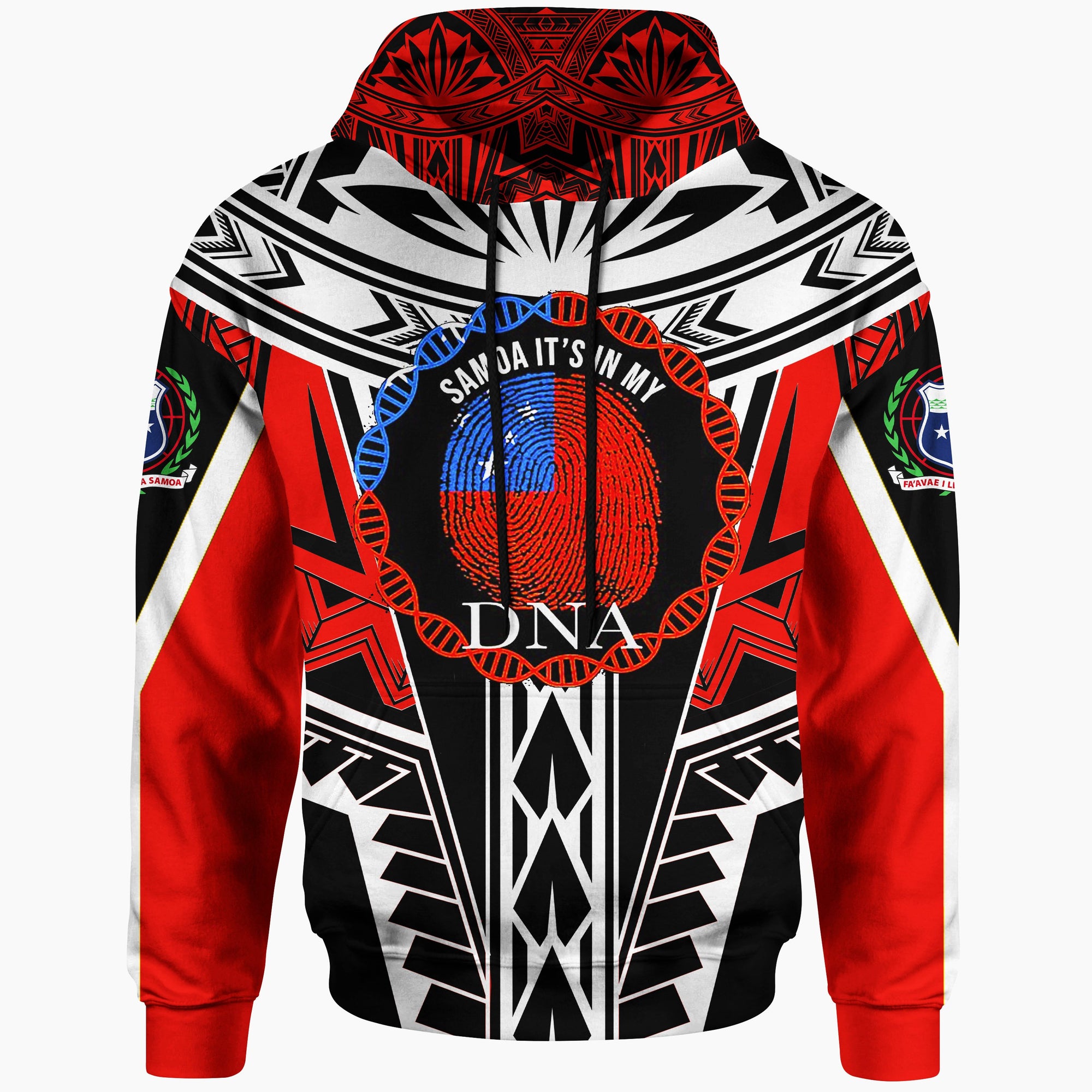 Samoa Hoodie Its In My DNA Red Color Unisex Red - Polynesian Pride