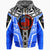 Samoa Zip up Hoodie Its In My DNA White Blue Color Unisex Blue - Polynesian Pride