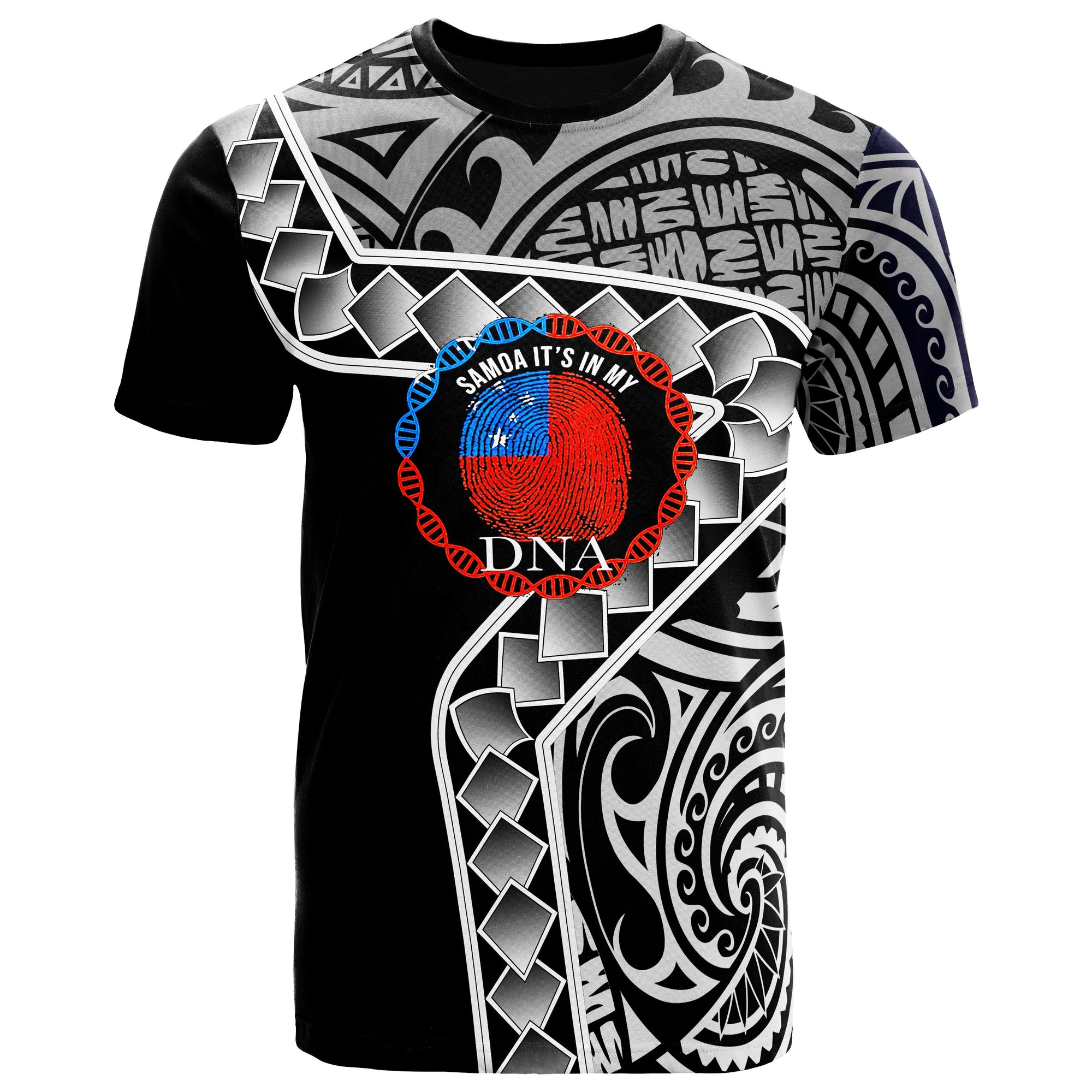 Samoa T Shirt Its In My DNA Color Black Unisex Black - Polynesian Pride