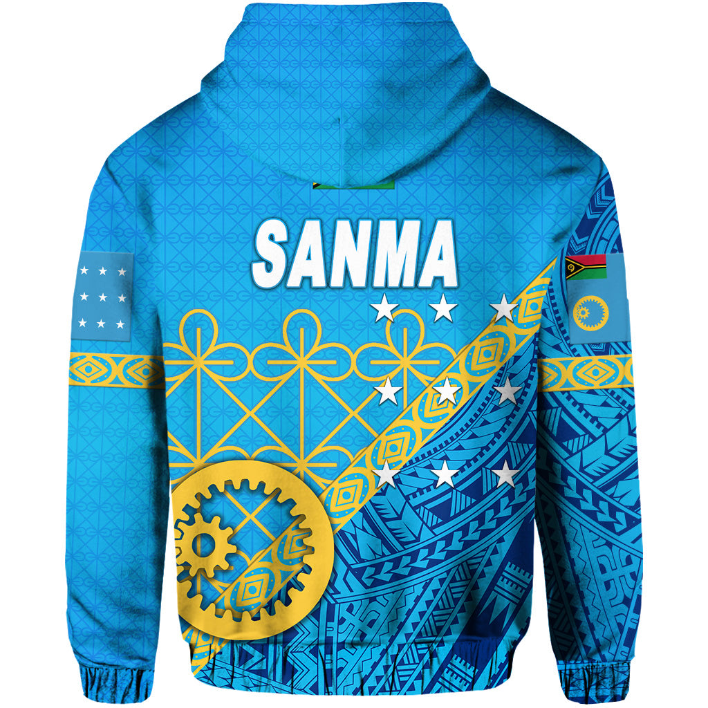Sanma Province Zip Hoodie Vanuatu Pattern Unique Style LT8 - Polynesian Pride