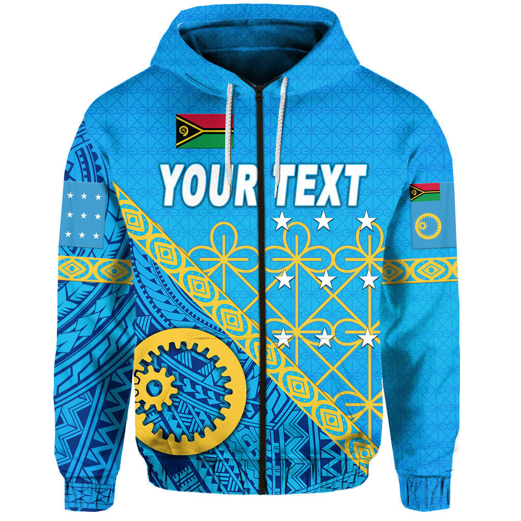 Custom Sanma Province Zip Hoodie Vanuatu Pattern Unique Style LT8 - Polynesian Pride