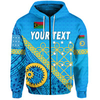 Custom Sanma Province Zip Hoodie Vanuatu Pattern Unique Style LT8 - Polynesian Pride