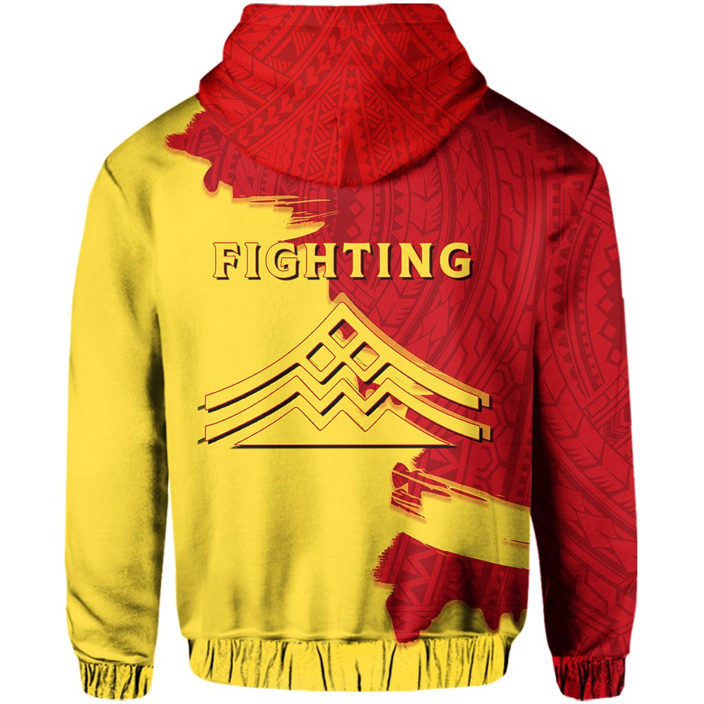 Polynesian Fighting Mauna Kea Hawaii Hoodie Special Scratch Style - Polynesian Pride