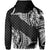 Hawaii Maka Polynesian Zip Hoodie Marcus Style White - Polynesian Pride