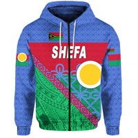 Shefa Province Zip Hoodie Vanuatu Pattern Unique Style LT8 - Polynesian Pride