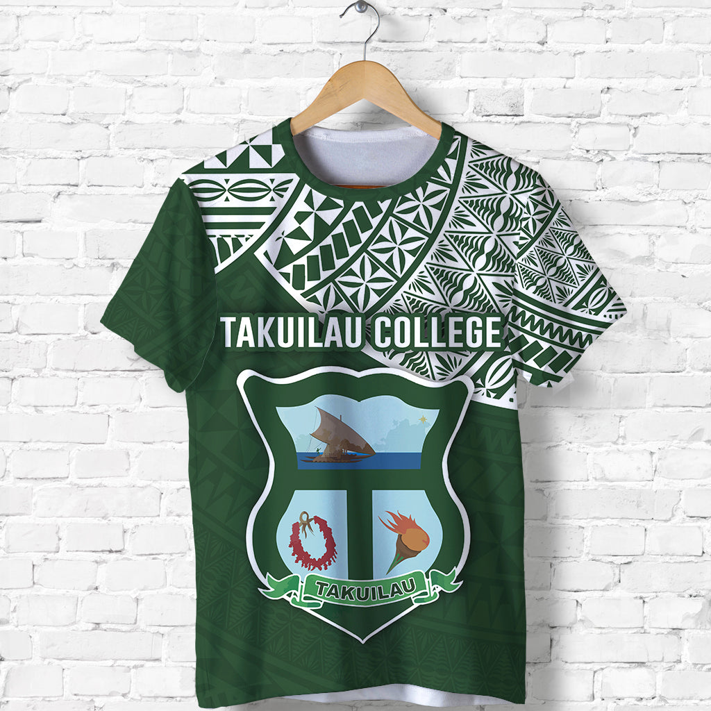 Custom Takuilau College T Shirt Tonga Pattern LT4 Unisex Red - Polynesian Pride