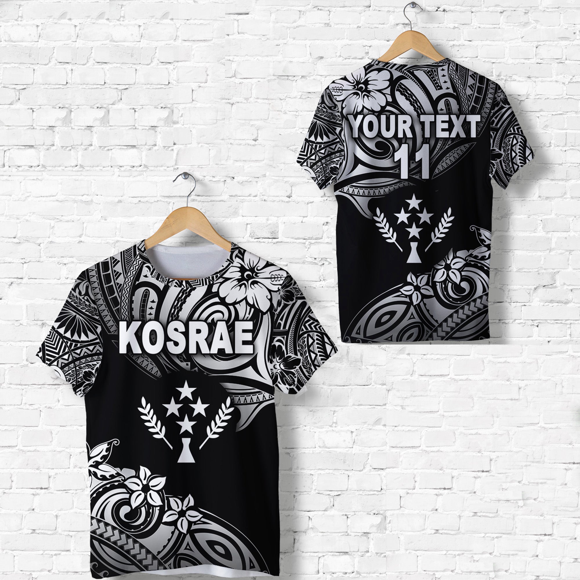 Custom FSM Kosrae T Shirt Unique Vibes Black LT8 Unisex Black - Polynesian Pride