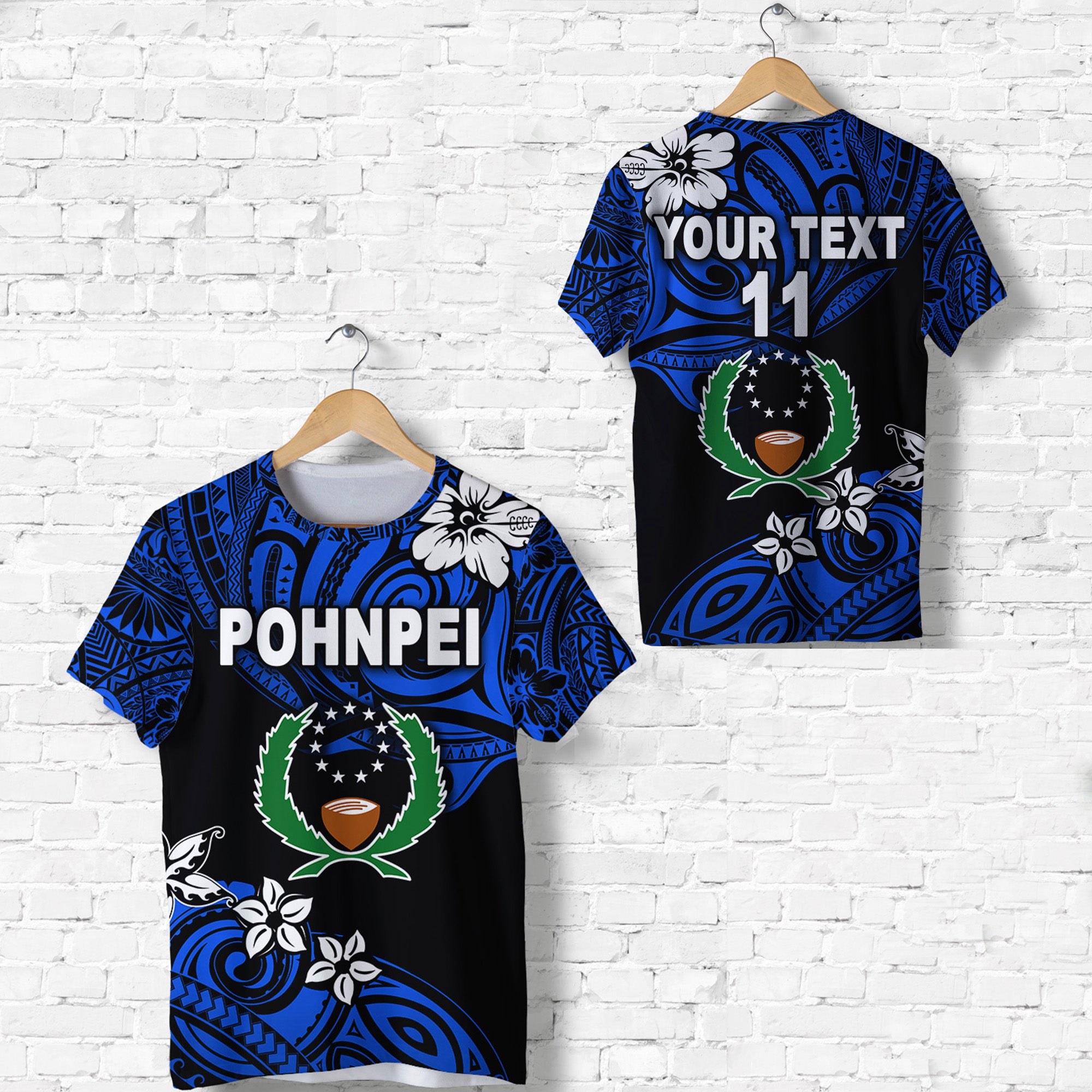 Custom FSM Pohnpei T Shirt Unique Vibes Blue LT8 Unisex Blue - Polynesian Pride