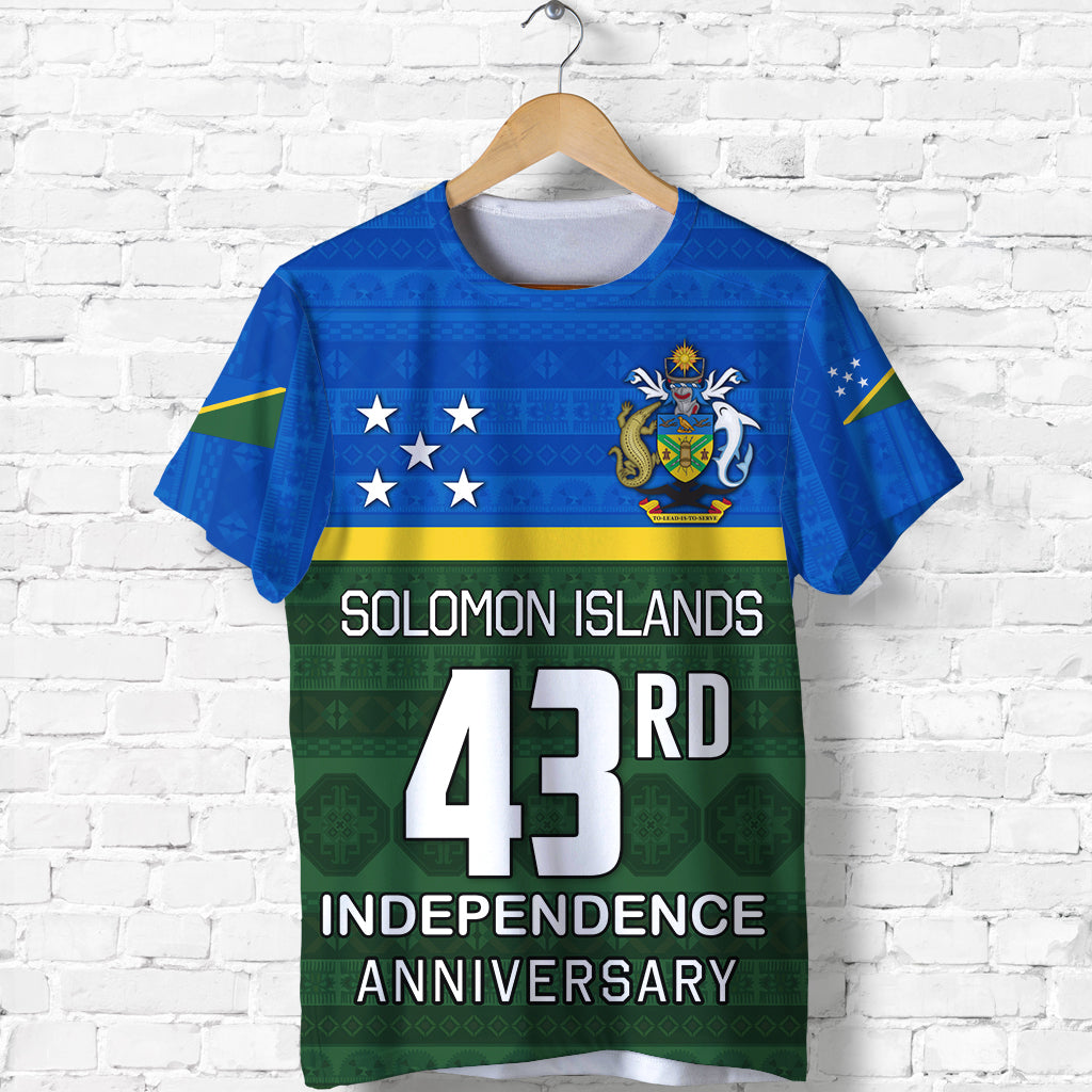 Solomon Islands 43rd Independence Anniversary T Shirt LT4 Unisex Blue - Polynesian Pride