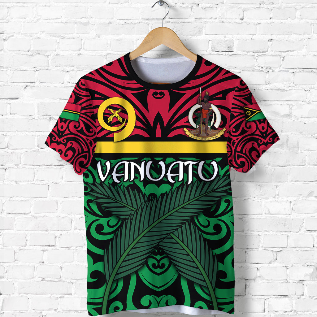 Custom Vanuatu T Shirt Melanesian Warrior Version 2 LT4 Unisex Green - Polynesian Pride