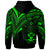 Solomon Islands Zip Hoodie Green Color Cross Style - Polynesian Pride