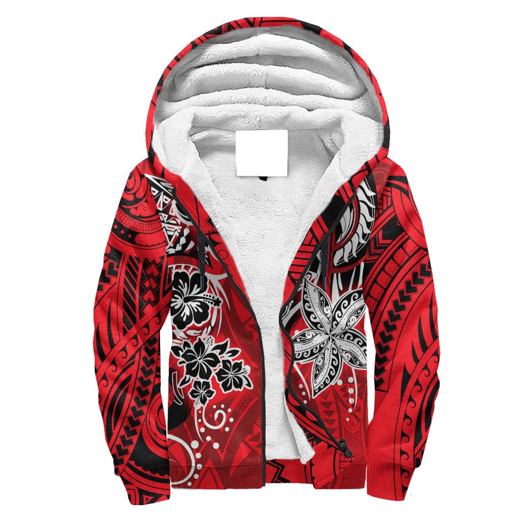 Polynesian Simple Hawaii Sherpa Hoodie - AH Red - Polynesian Pride