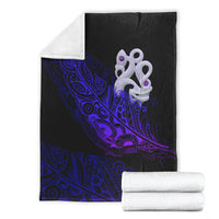 Aotearoa Premium Blanket (Purple) Fern Mix Manaia Matau LT13 - Polynesian Pride