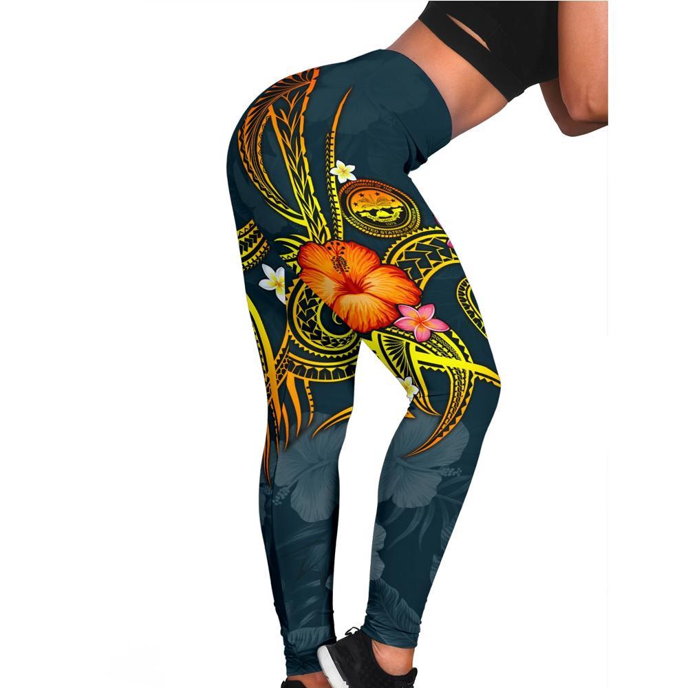 Federated States of Micronesia Polynesian Leggings - Legend of FSM (Blue) Blue - Polynesian Pride