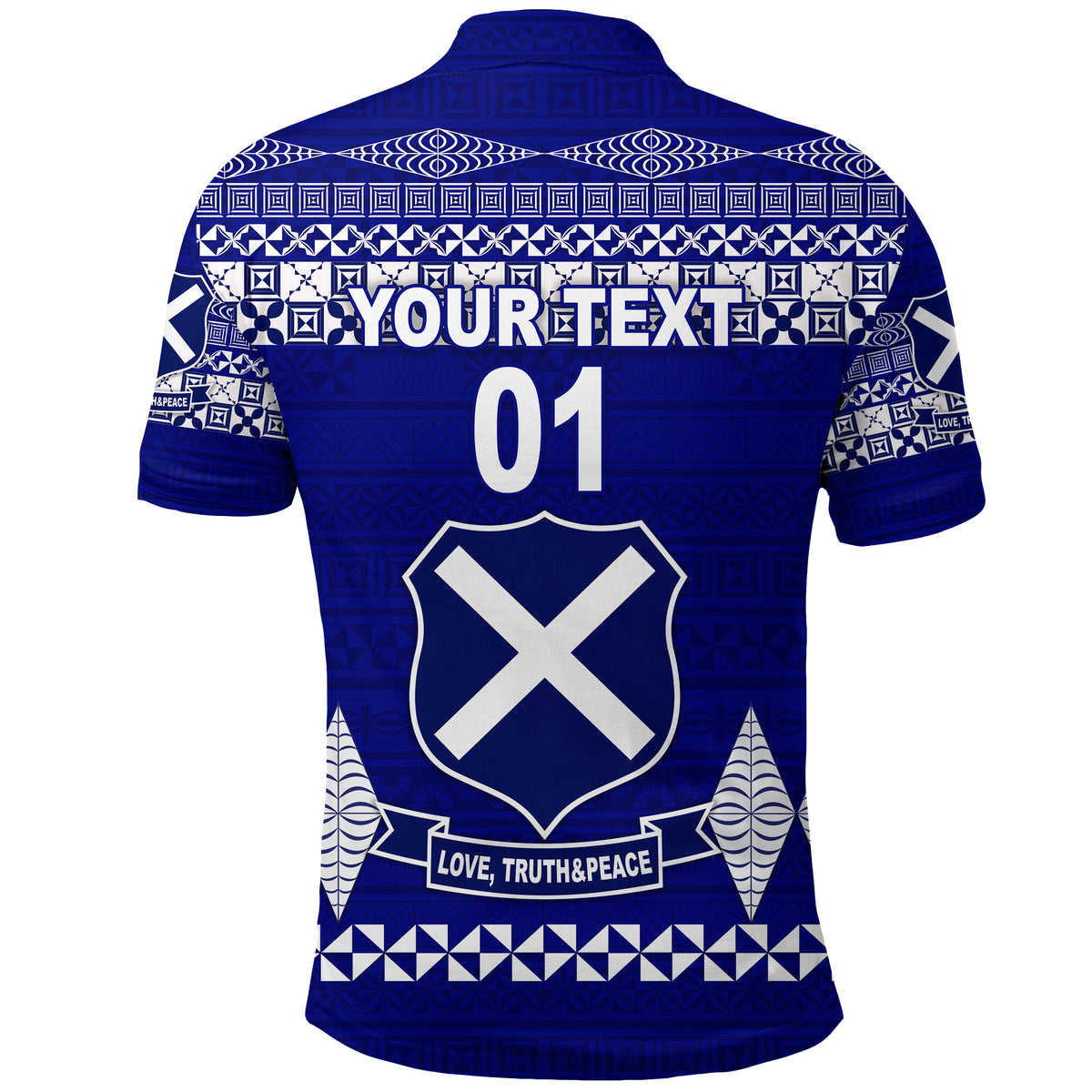Custom St. andrews High School Polo Shirt Simple Tongan Kupesi LT8 - Polynesian Pride