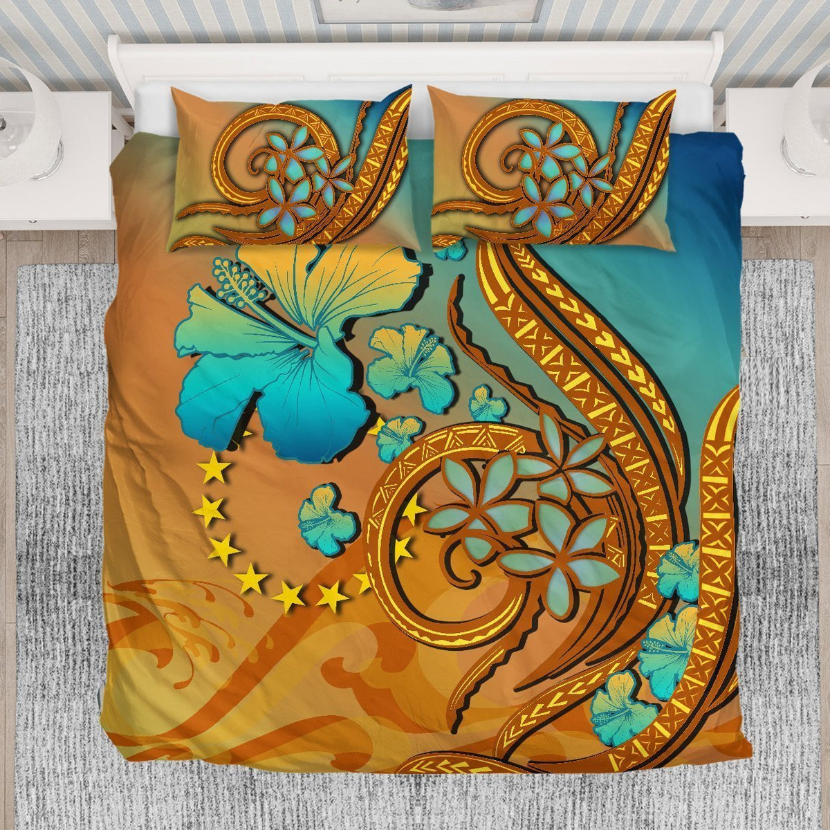 Cook Islands Bedding Set Sunset Glow - Polynesian Pride