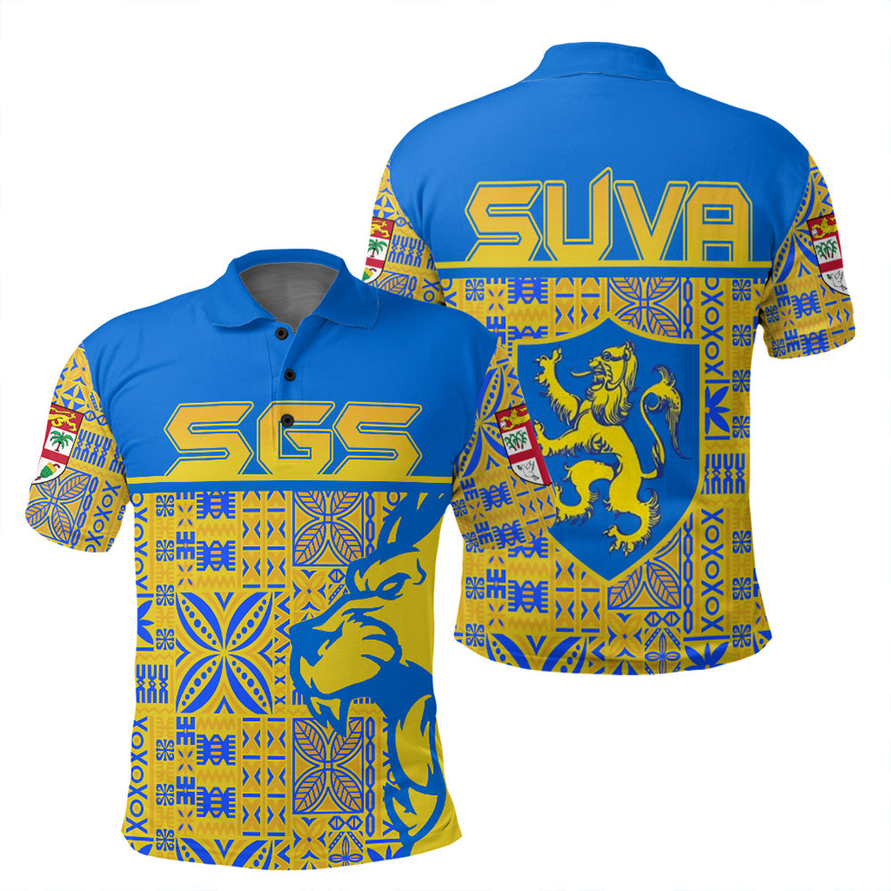 Suva Grammar School Polo Shirt LT10 Blue - Polynesian Pride