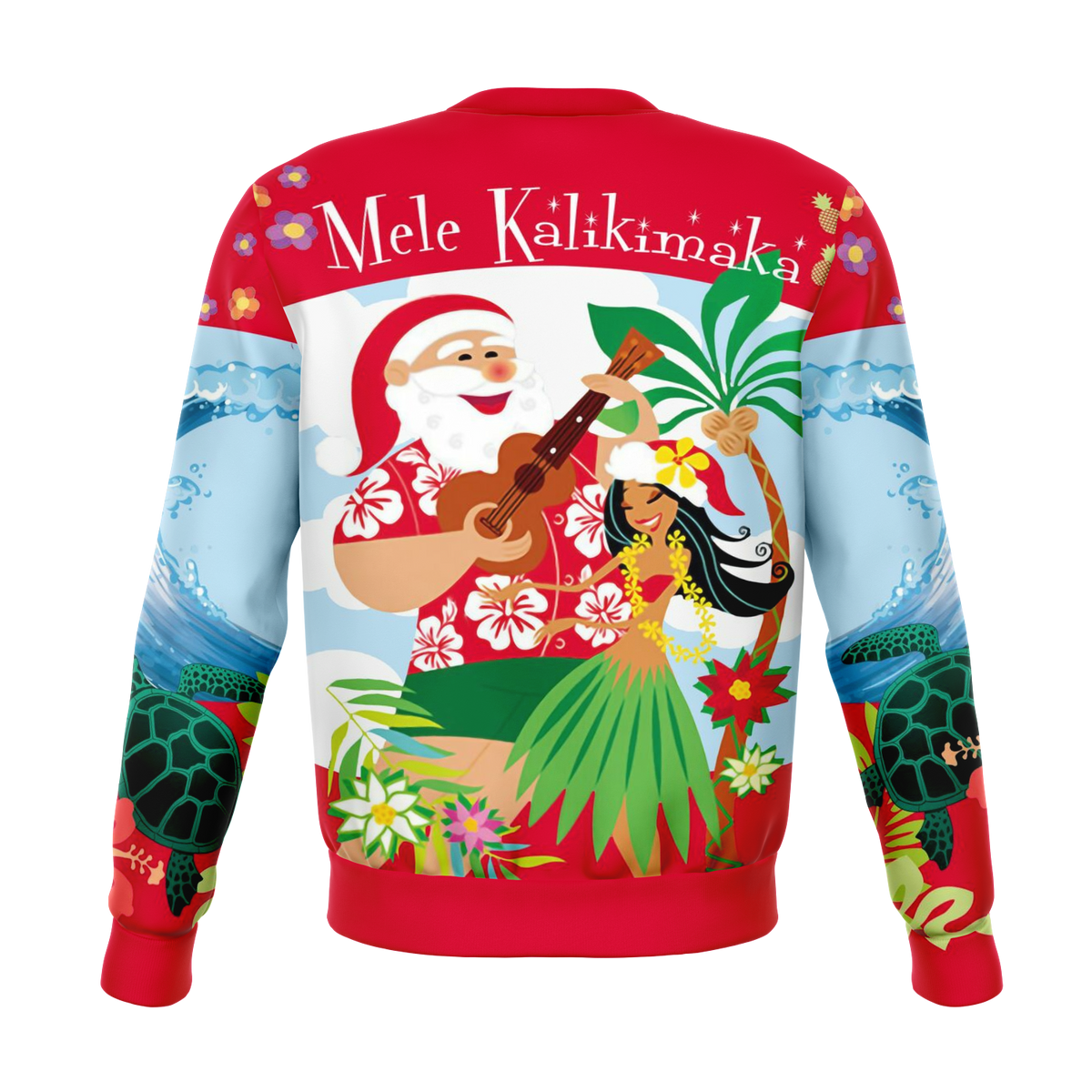 Hawaii Christmas Sweatshirt - Mele Kalikimaka Santa Claus - Polynesian Pride