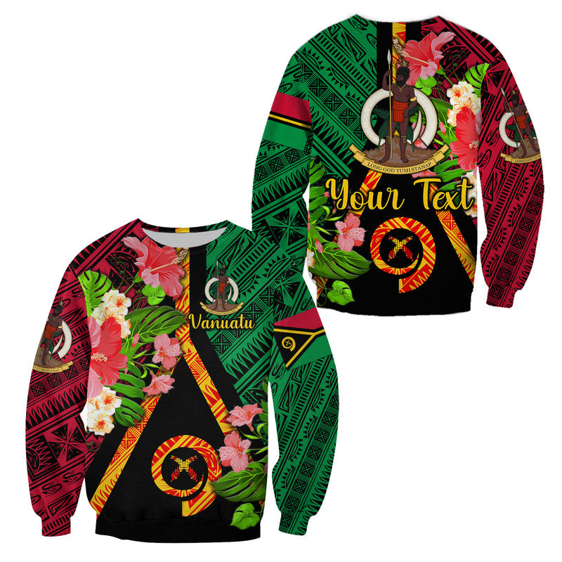 (Custom Personalised) Vanuatu Sweatshirt Independence Be Proud Vanuatu Flag LT8 Unisex Black - Polynesian Pride