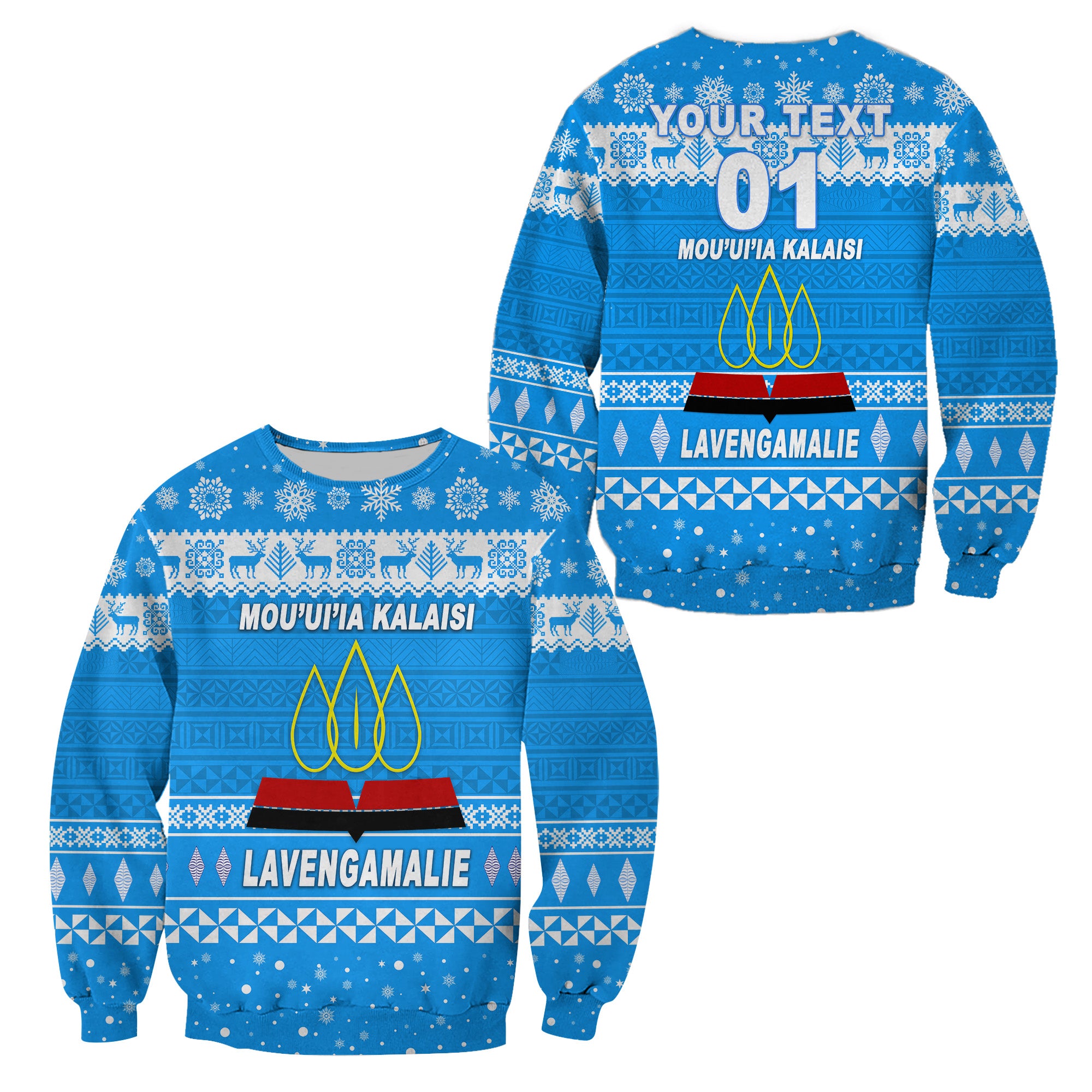 (Custom Personalised) Lavengamalie College Christmas Sweatshirt Simple Style LT8 - Polynesian Pride