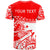 Tonga Custom T Shirt Youthful Dynamic Red White Color - Polynesian Pride