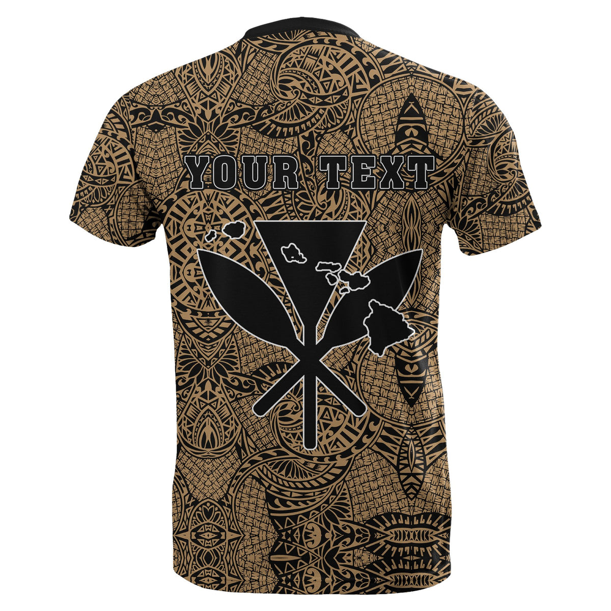 Custom Hawaii Royal King Tatau Gold Polynesian T Shirt - Polynesian Pride