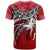 Polynesian T Shirt Fanciful Forest Red Color - Polynesian Pride