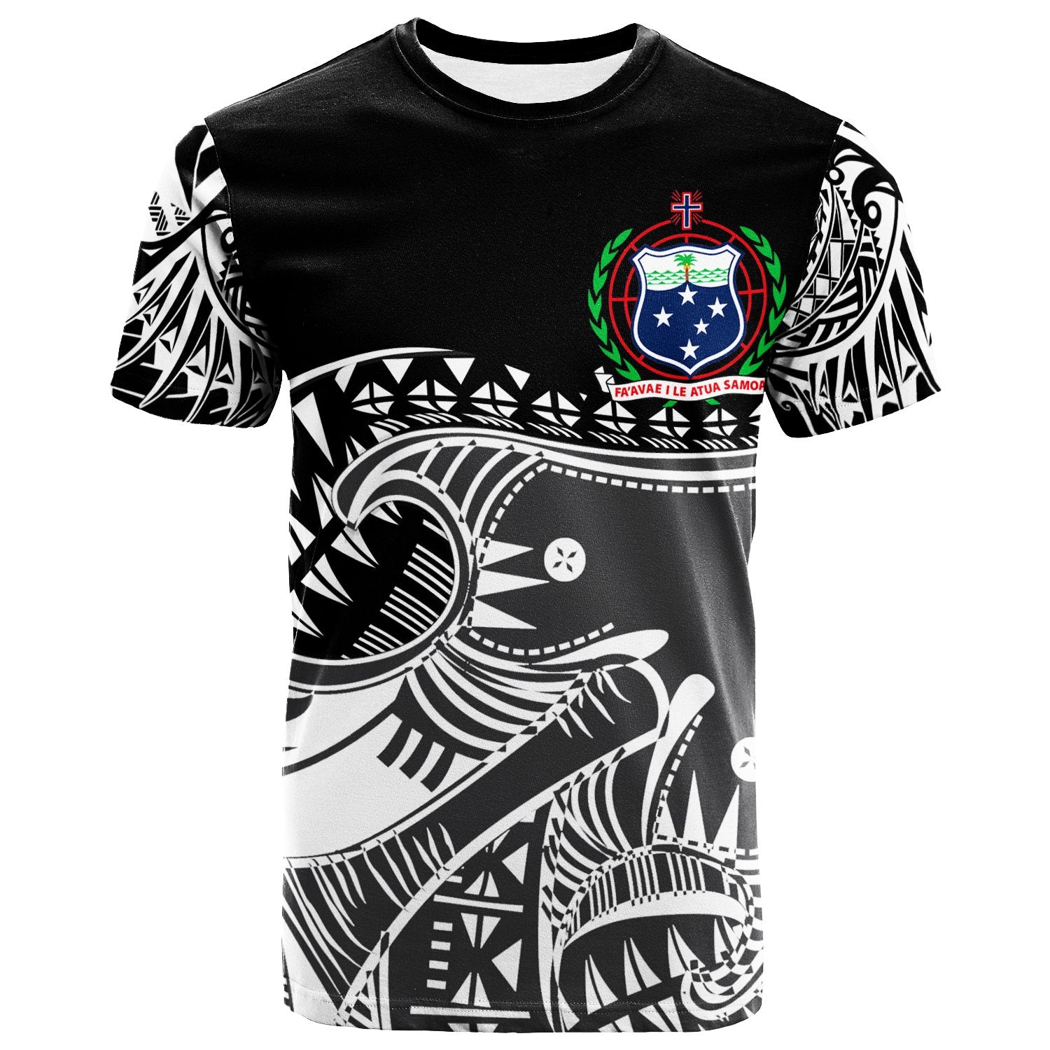 Samoa Custom T Shirt Dynamic Sport Style Black Color Unisex Black - Polynesian Pride