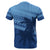 Fiji Rugby Makare and Tapa Patterns T Shirt Blue - Polynesian Pride