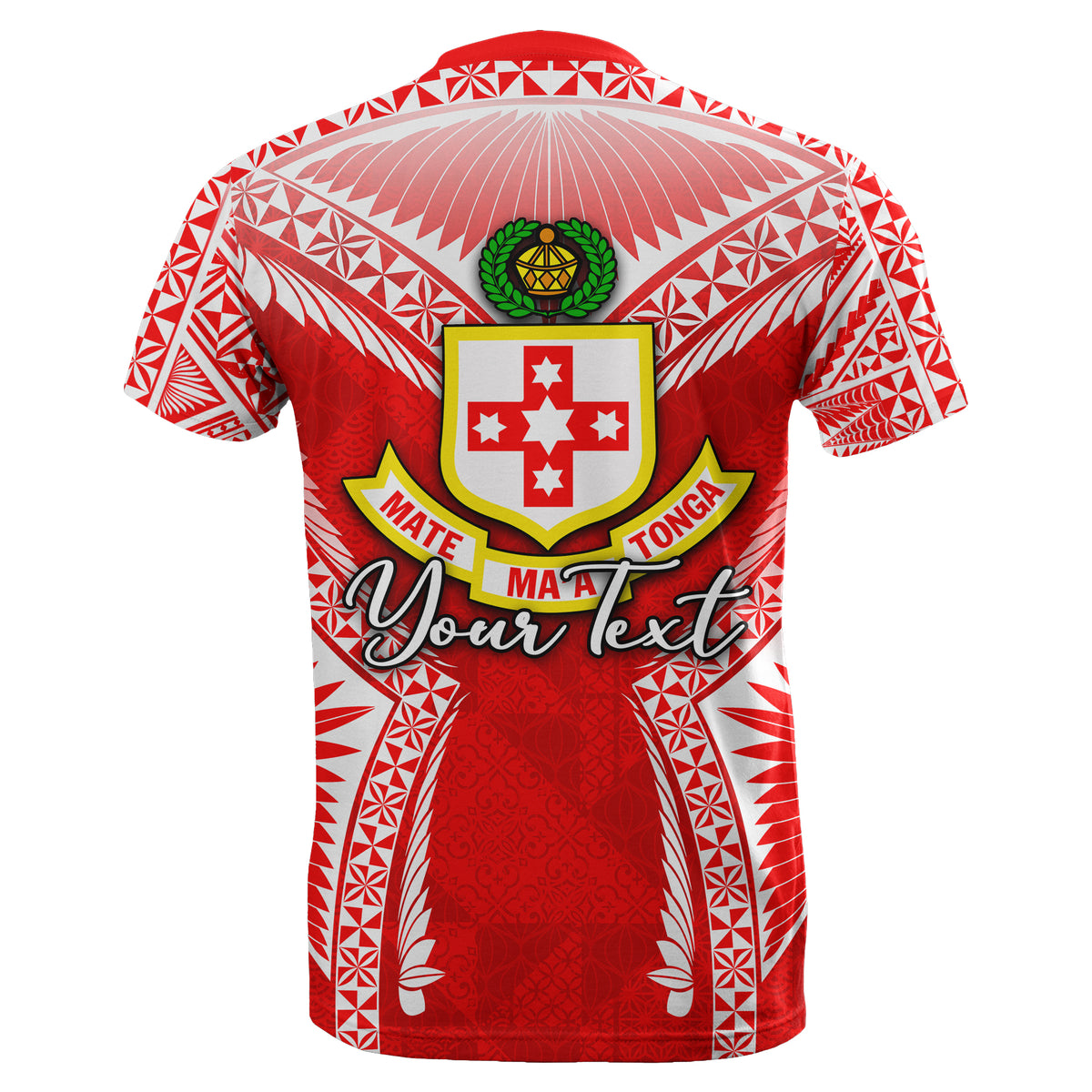 Custom Kolisi Tonga T Shirt Red Style LT6 - Polynesian Pride