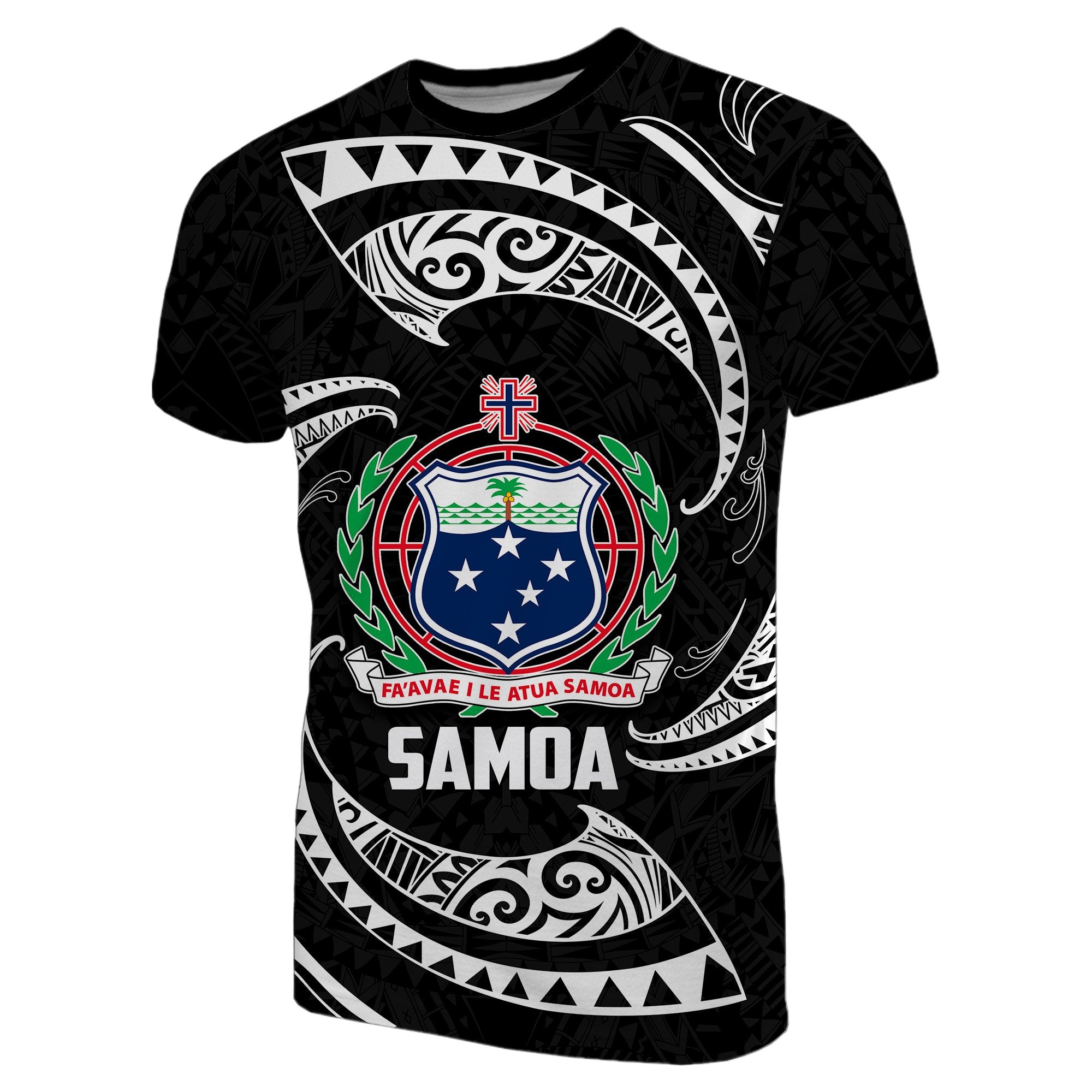 Custom Samoa T Shirt Polynesian Tribal Unisex Black - Polynesian Pride