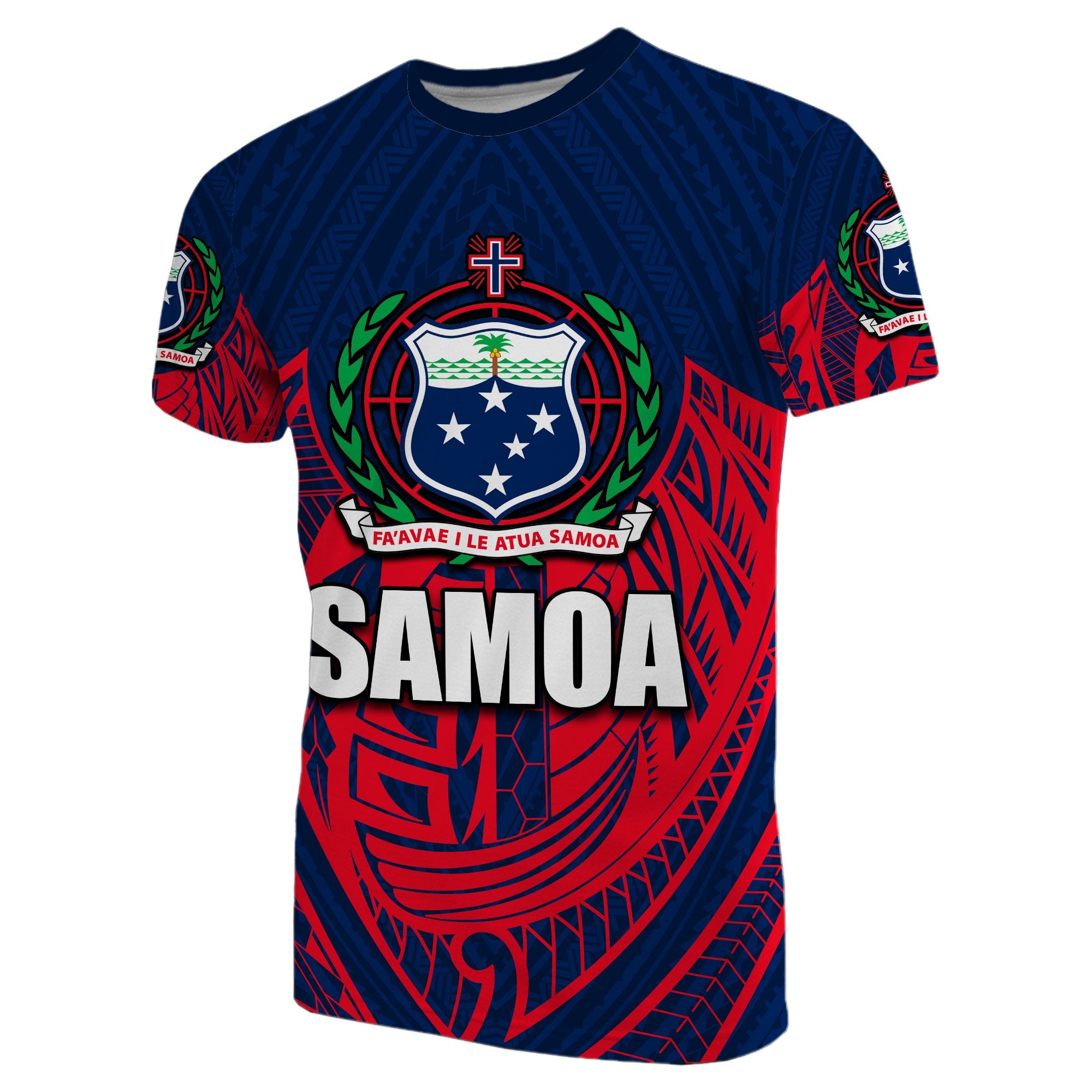 Samoa Polynesian Patterns T Shirt Unisex Blue - Polynesian Pride