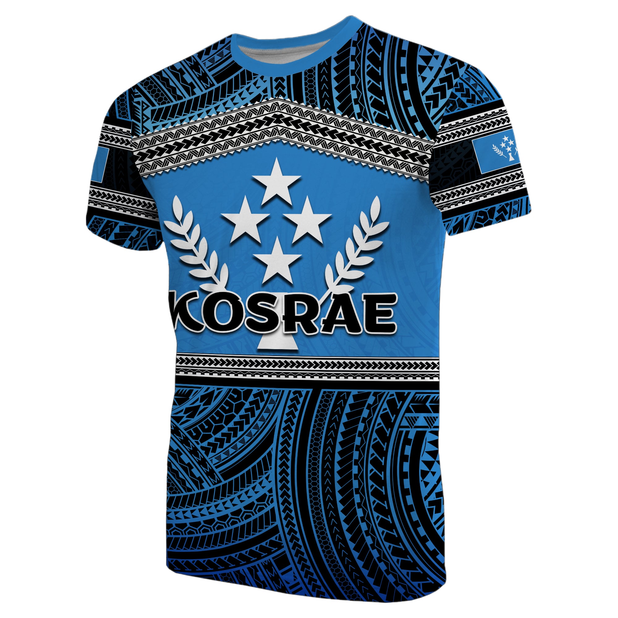 Custom Kosrae T Shirt Polynesian Patterns LT6 Unisex Blue - Polynesian Pride