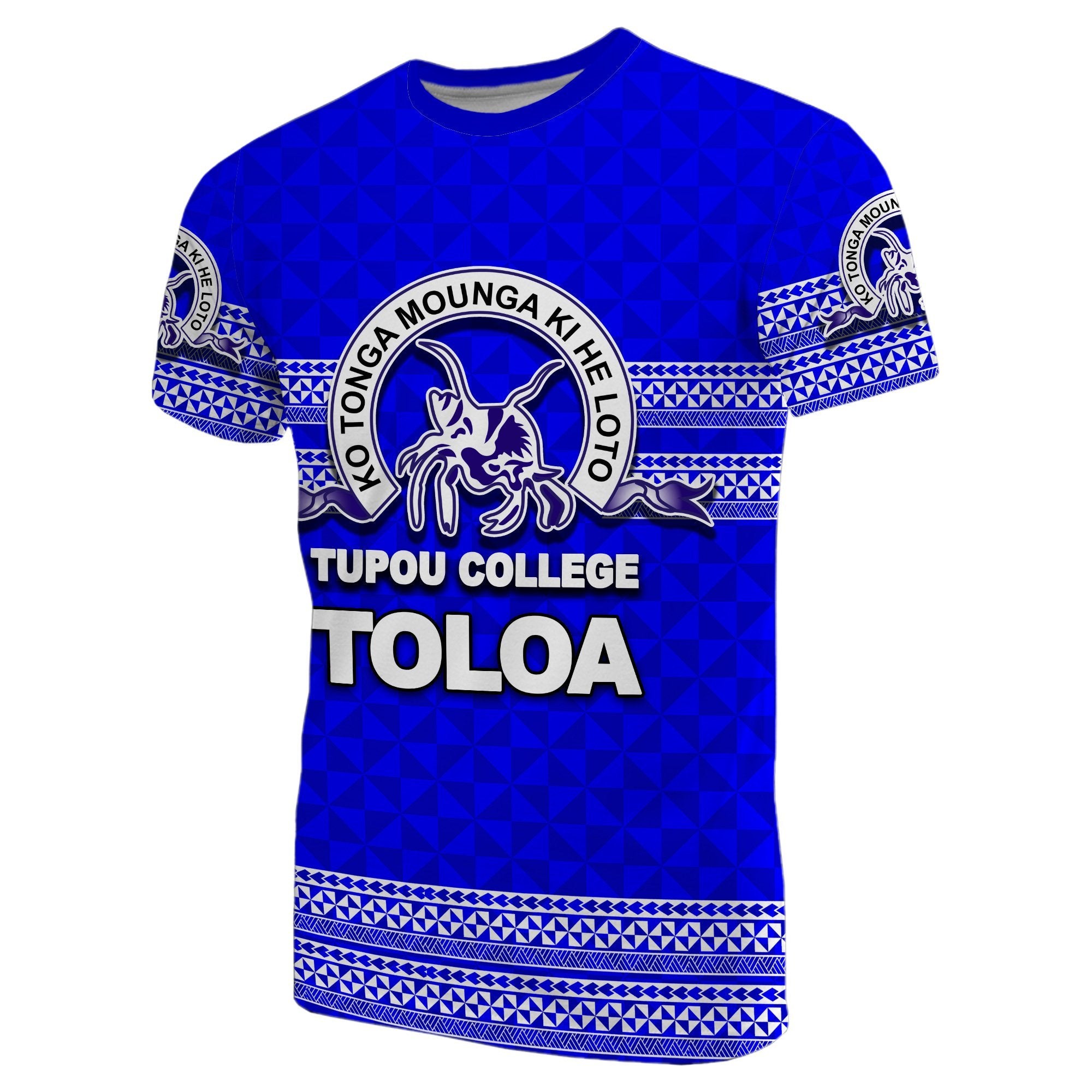 Finau Tonga Tupou College Toloa T Shirt Unisex Blue - Polynesian Pride