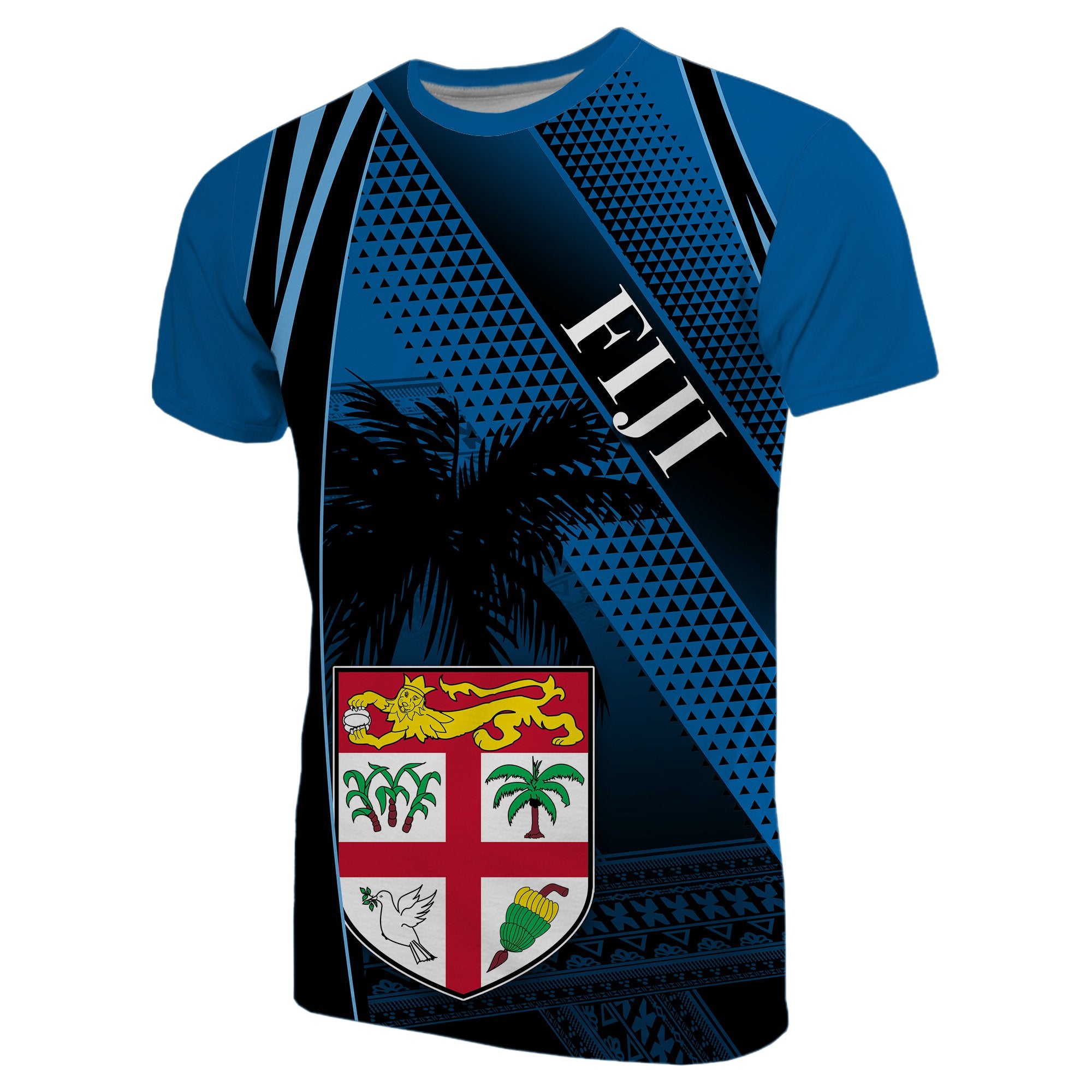 Fiji T Shirt Special Style No.2 Unisex Blue - Polynesian Pride