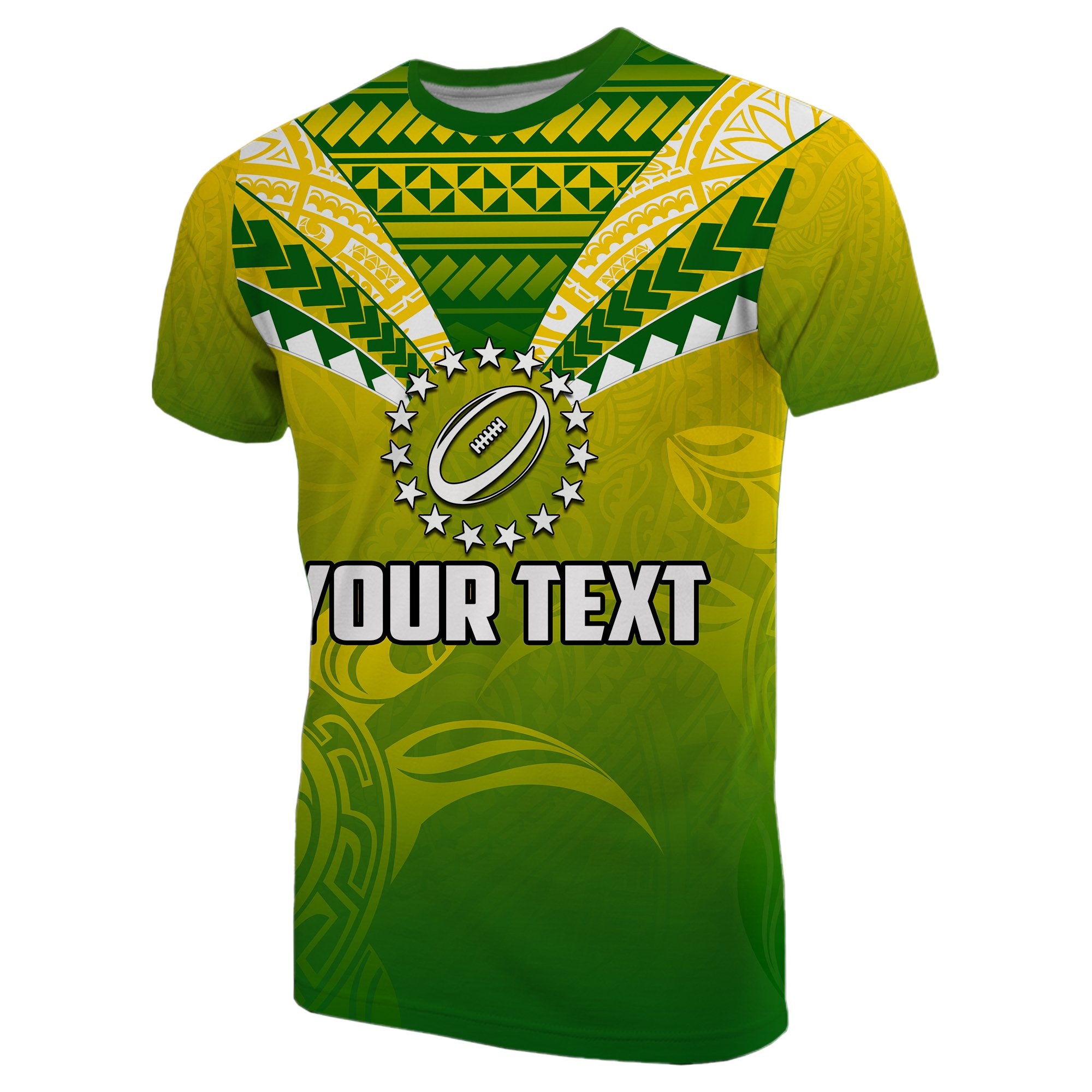 Custom Cook Islands Rugby Simple Polynesian T Shirt Unisex Green - Polynesian Pride