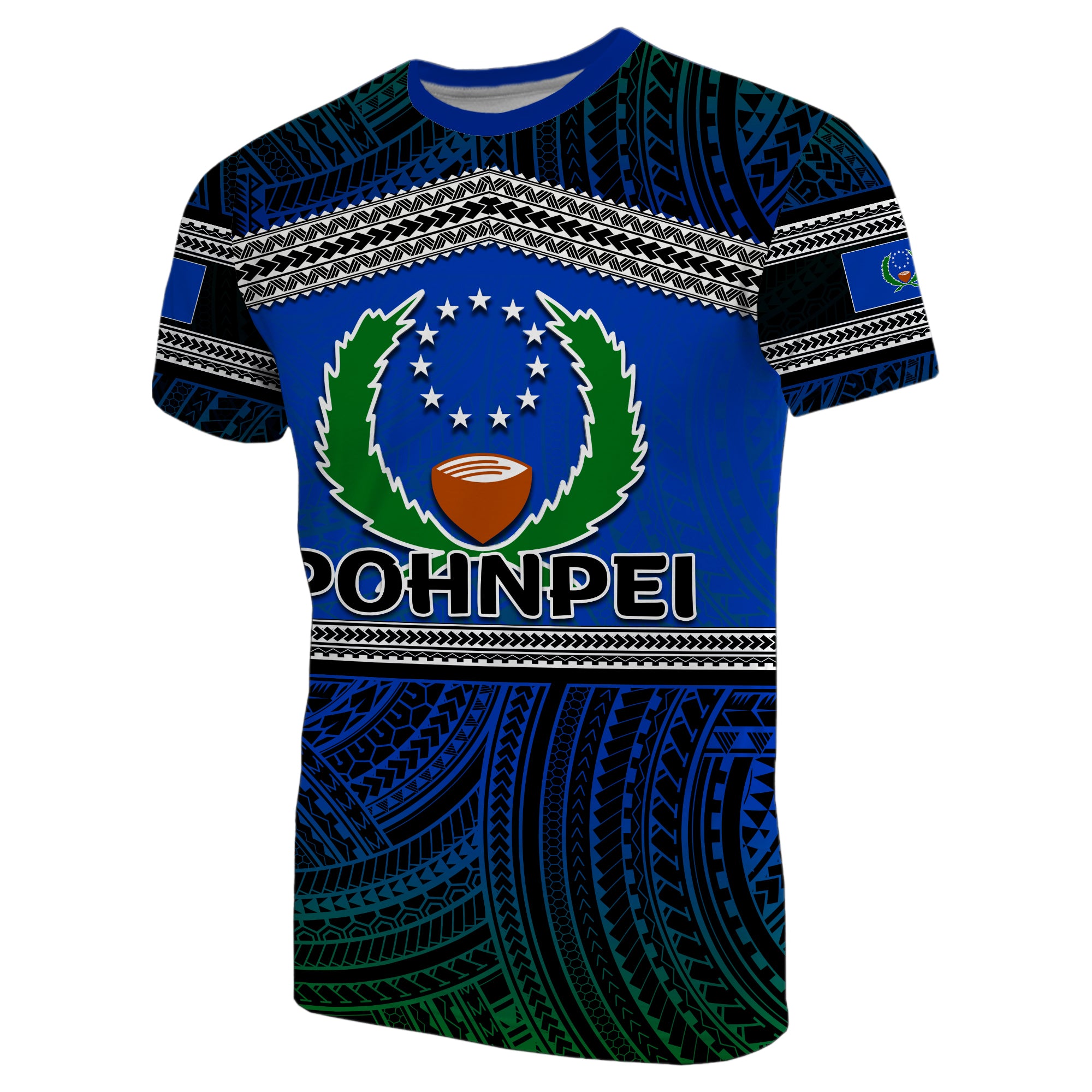 Custom Pohnpei T Shirt Polynesian Patterns LT6 Unisex Blue - Polynesian Pride