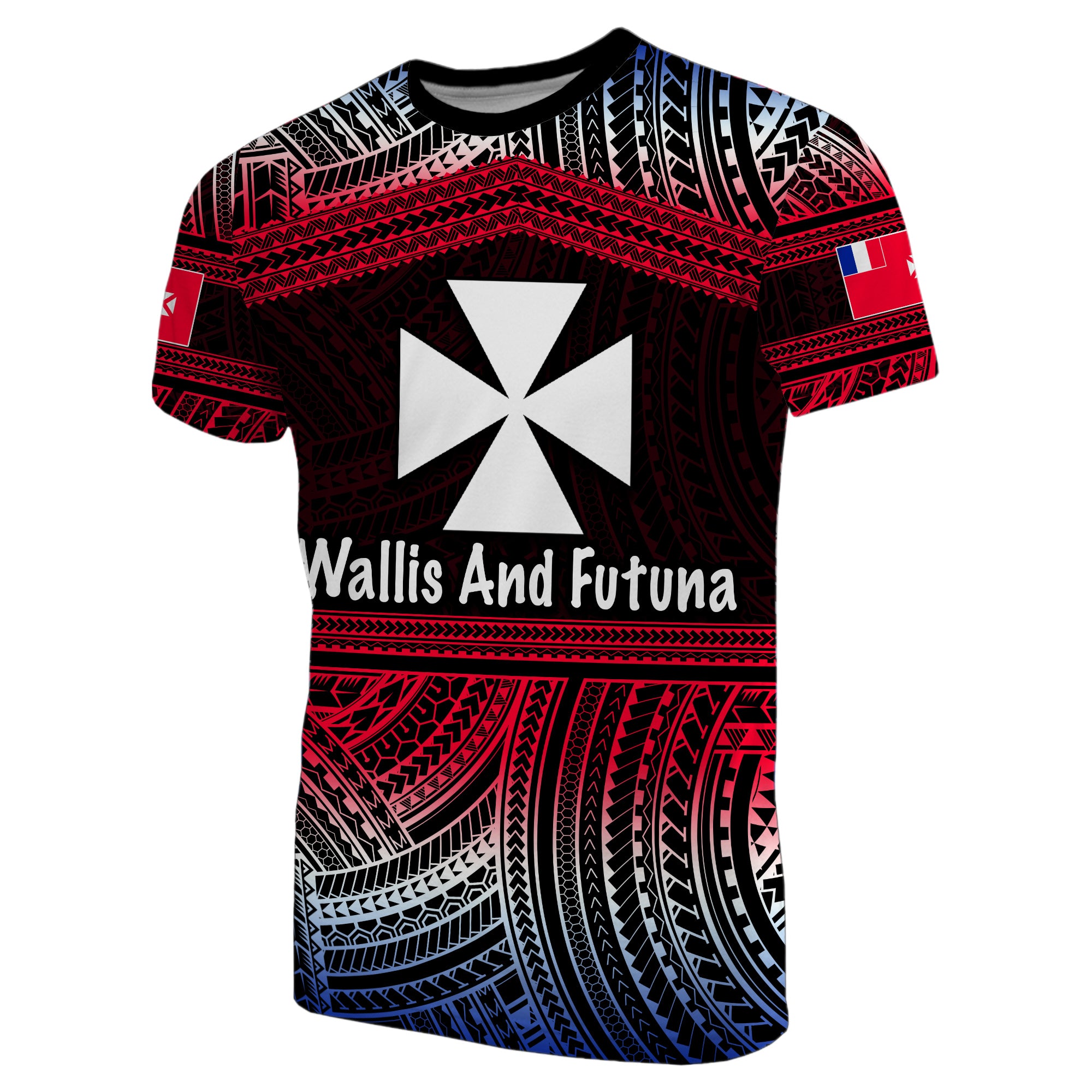 Custom Wallis and Futuna T Shirt Polynesian LT6 Unisex Red - Polynesian Pride