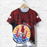 Tahiti T Shirt Tahiti Flag Polynesian Tattoo Special Z2 Unisex Red - Polynesian Pride