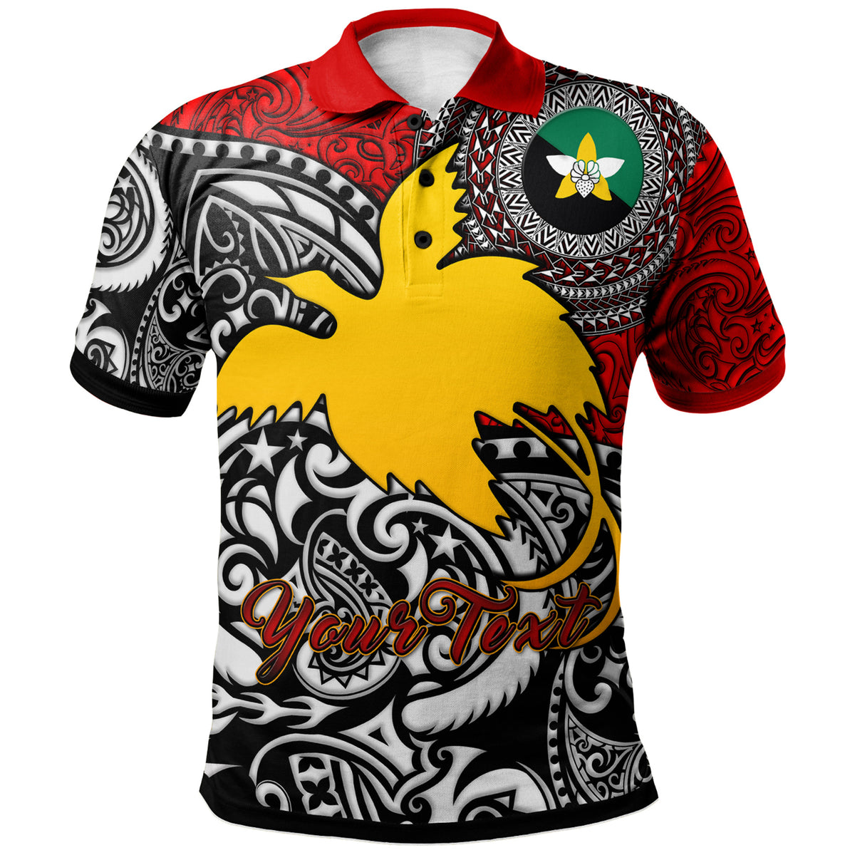 Papua New Guinea Polo Shirt Custom Enga Of Papua New Guinea With Polynesian Patterns Polo Shirt - Polynesian Pride