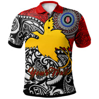 Papua New Guinea Polo Shirt Custom Bougainville Of Papua New Guinea With Polynesian Patterns Polo Shirt - Polynesian Pride