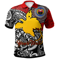 Papua New Guinea Polo Shirt Custom Gulf Of Papua New Guinea With Polynesian Patterns Polo Shirt - Polynesian Pride