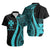 Wallis And Futuna Short Sleeve Shirts - Turquoise Polynesian Tentacle Tribal Pattern Unisex Turquoise - Polynesian Pride