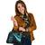 Marshall Islands Shoulder Handbag - Turquoise Polynesian Tentacle Tribal Pattern Crest - Polynesian Pride