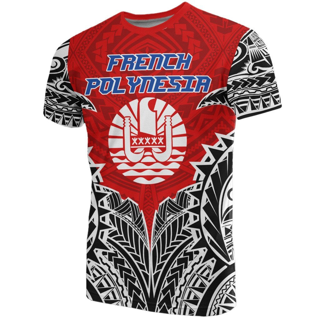 French Polynesia T Shirt National Flag Polynesian Tattoo Version 2.0 Unisex Red - Polynesian Pride