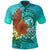 Tahiti Polo Shirt Tropical Flowers Style Unisex Blue - Polynesian Pride