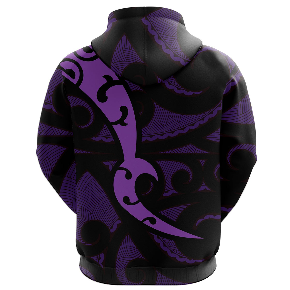 Maori Purple Mangopare Zip Hoodie - Polynesian Pride