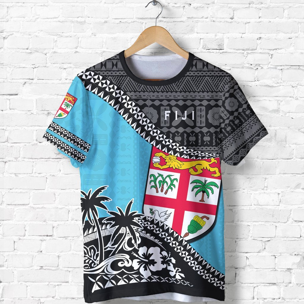 Fiji T Shirt Fijian Flag Fall In The Wave Unisex White - Polynesian Pride